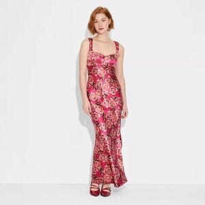 Wild Fable | Floral Satin Maxi Dress